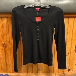 GUESS Black Long Sleeve T-Shirt NWT